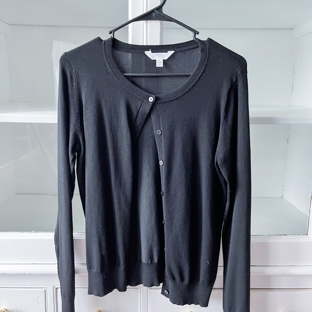 Time and Tru Black cardigan